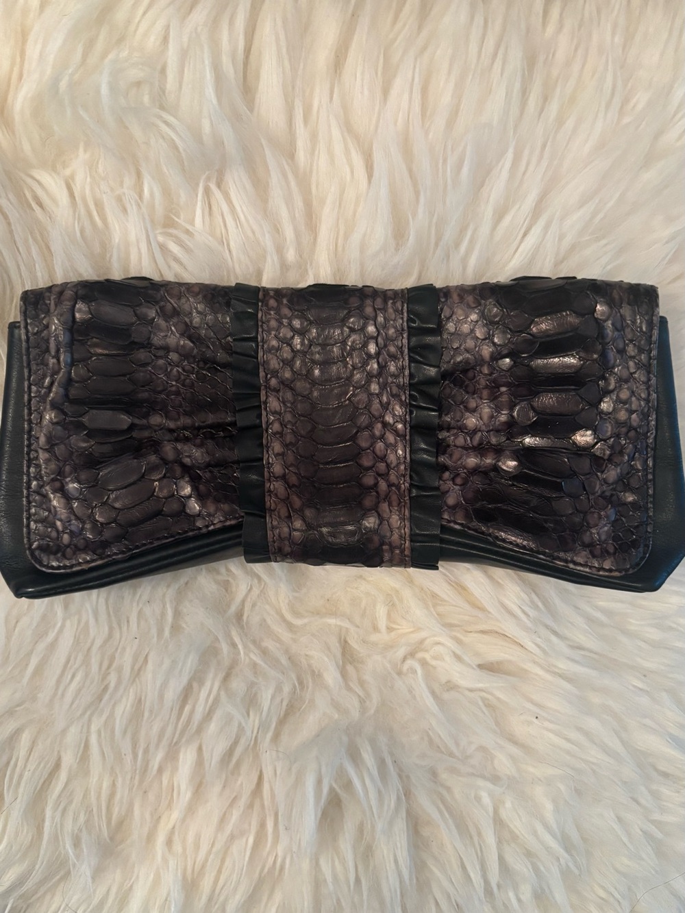 Women’s Textured Clutch Handbag Made in Italy